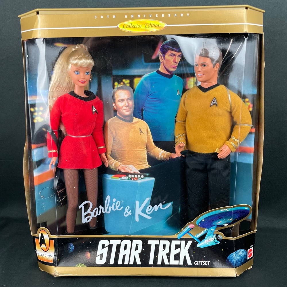 1996 Star Trek Gift Set Barbie and Ken vintage